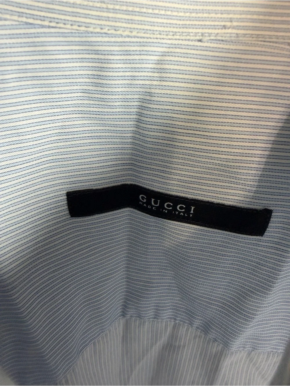 Vintage Gucci Light Blue Pinstripe Men’s Dress Shirt by Tom Ford